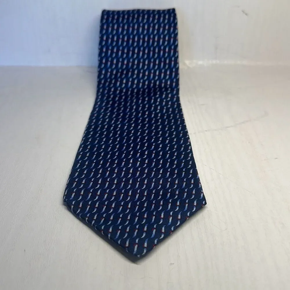 Brooks Brothers Makers 100% silk tie Made in‎ Italy necktie seal blue navy